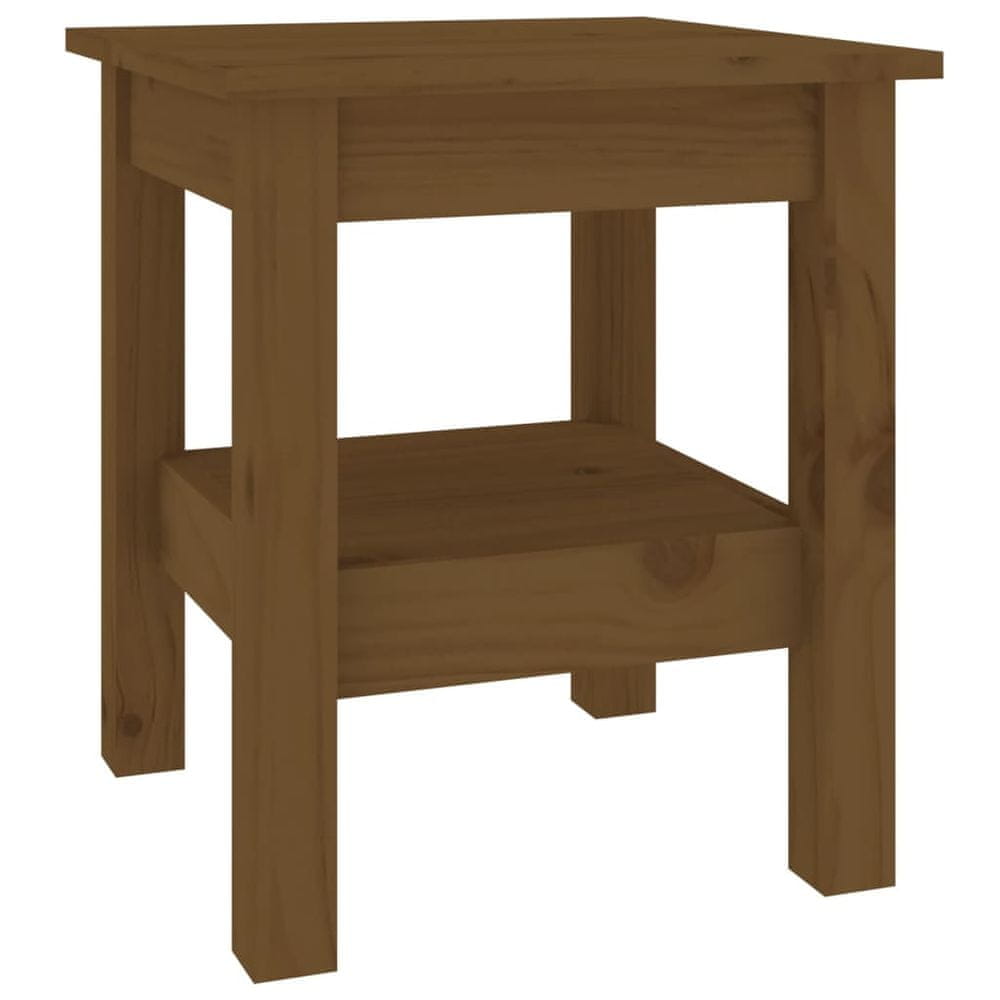 Vidaxl Konferenčný stolík medovo-hnedý 35x35x40 cm borovicový masív